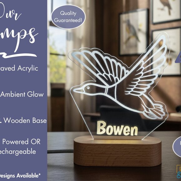 Bird Wings Custom Name Light • Personalized LED Cloud Decor • Baby Gift - Picture 3 of 8